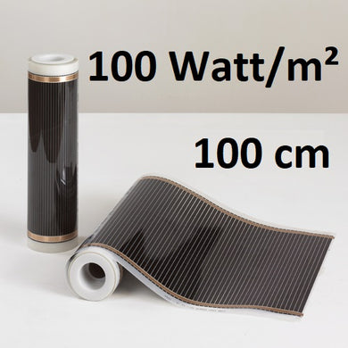 infrarood verwarmingsfolie 100 watt 100 cm breed