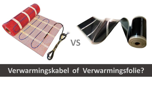 Elektrische verwarmingskabel op mat vergeleken met dunne infrarood verwarmingsfolie