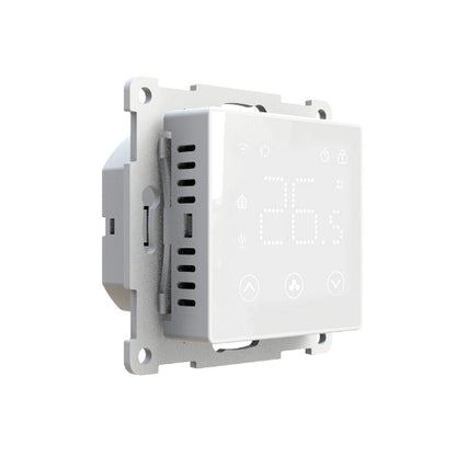DOC3 wifi thermostaat wit — inbouw module zij-aanzicht met touchscreen display voor infrarood vloerverwarming