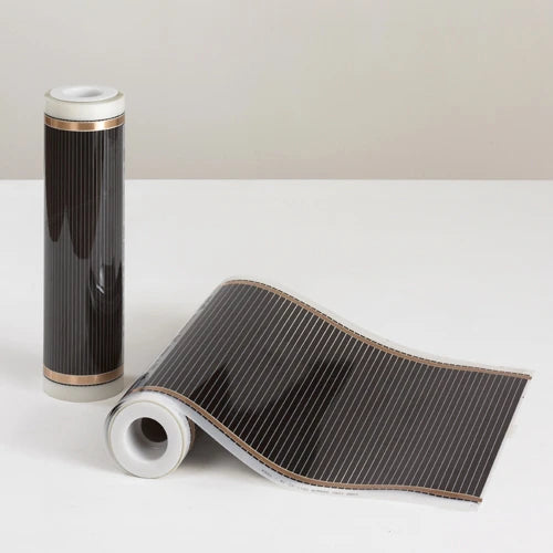 Carbon verwarmingsfolie op rol van Carbon Heating — infrarood vloerverwarming folie 0,3mm dun klaar voor installatie