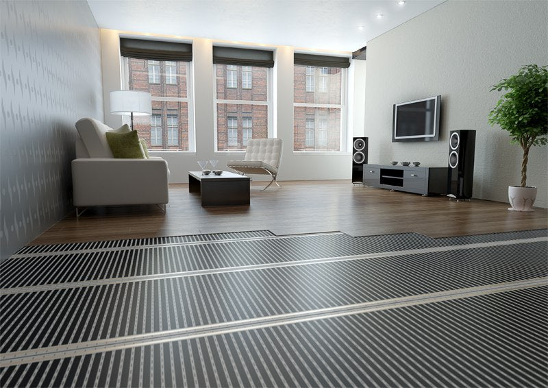 Elektrische vloerverwarming in kamer