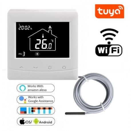 Thermostaat op wifi voor elektrische vloerverwarming