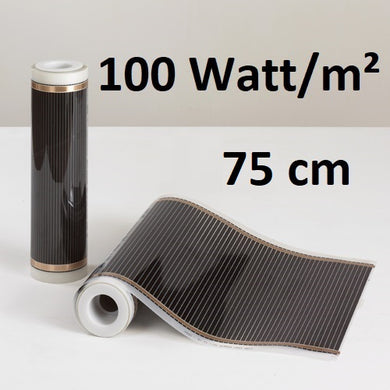 infrarood vloerverwarming 100 watt 75 cm breed